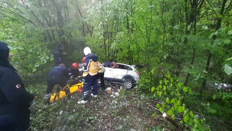 Direksiyon Kontrolünü Kaybeden Araç Ormana Uçtu: Trajedi Yer Hurdası Oldu