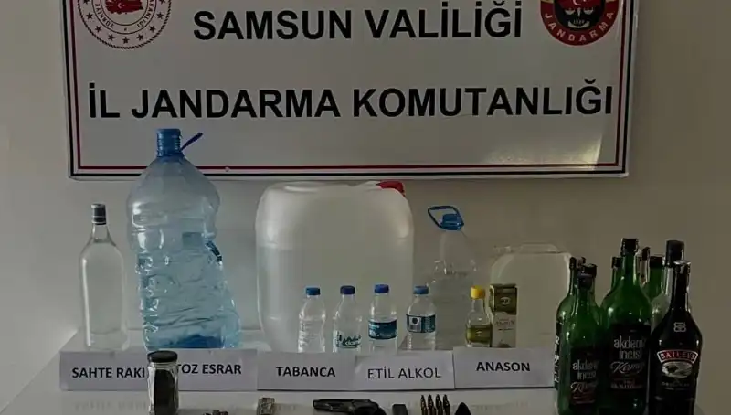 Samsun'da Dev Sahte İçki Operasyonu: Litrelerce İçki Ele Geçirildi!